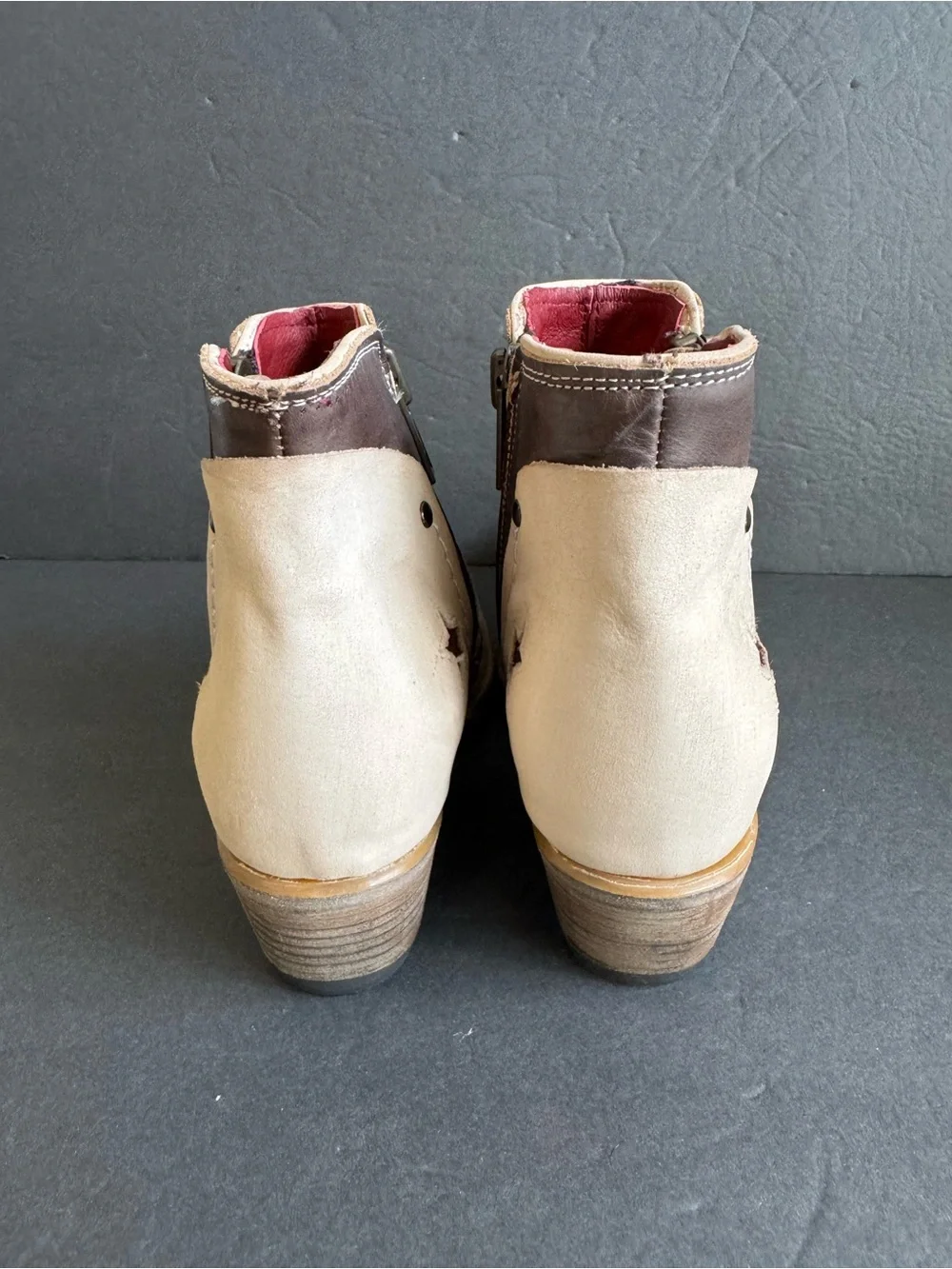 Freebird by Steven Weaver Stars Boots Snip Toe Leather Ankle Coastal Cowgirl 9 - Picture 6 of 14